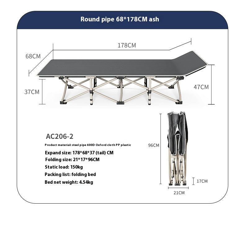 Portable Folding Bed for Camping and Office Use – Lightweight & Space Saving