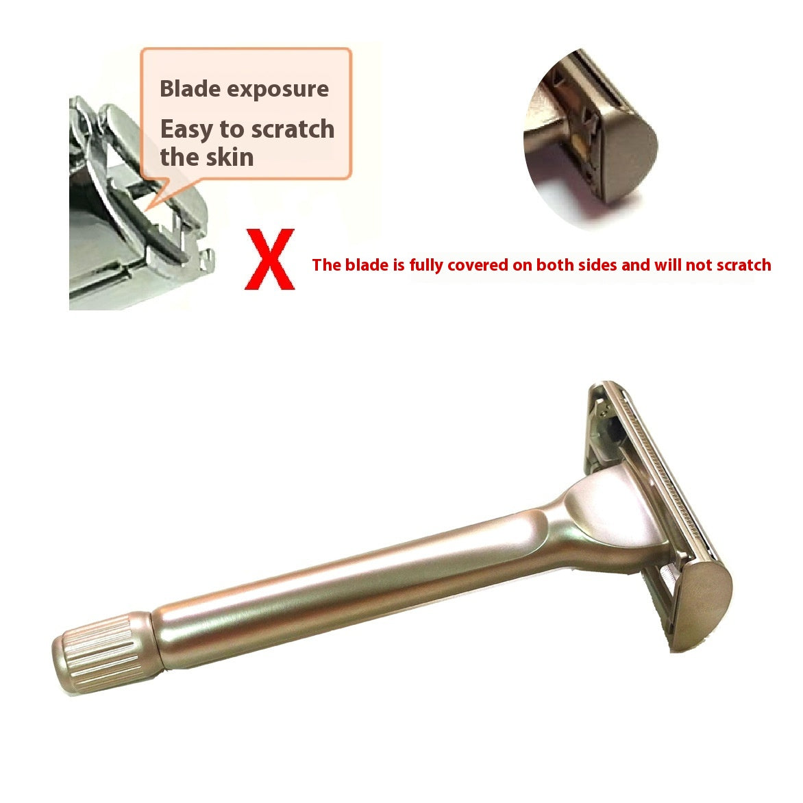Men's Manual Shaver - Double-Edge Butterfly Blade