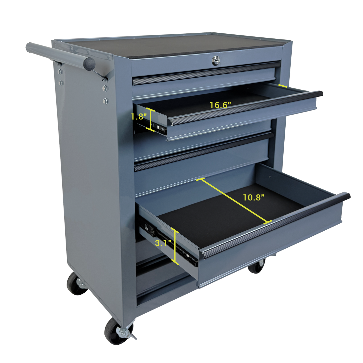 20-Inch Steel Rolling Tool Chest with 7 Drawers - Grey