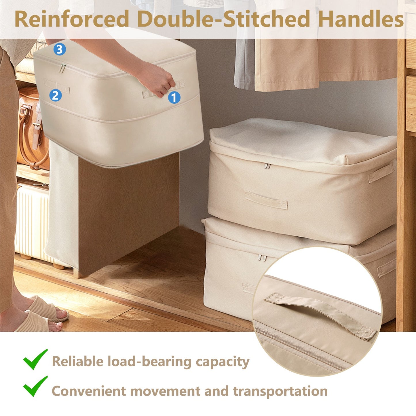 1Pc Foldable Storage Bag For Comforter Quilt Blanket Clothes Season