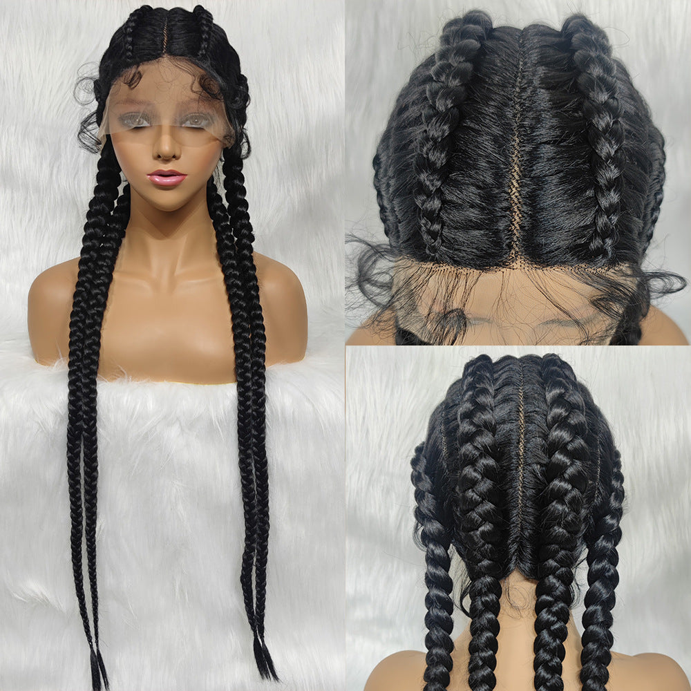 4 Strand Lace Braids Wig for All Hair Colors - Hand-Woven Hair Extension