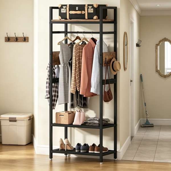 Versatile Portable Coat Rack - Multi-Functional Clothing Storage