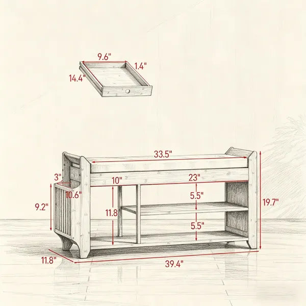 Shoe Bench 39.4 Inches X 11.8 19.7 For Hallway