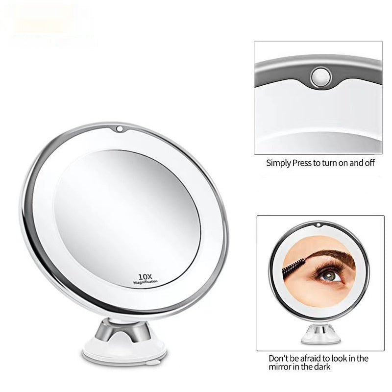 LED Makeup Mirror with Supplement Light - Touch Control, White