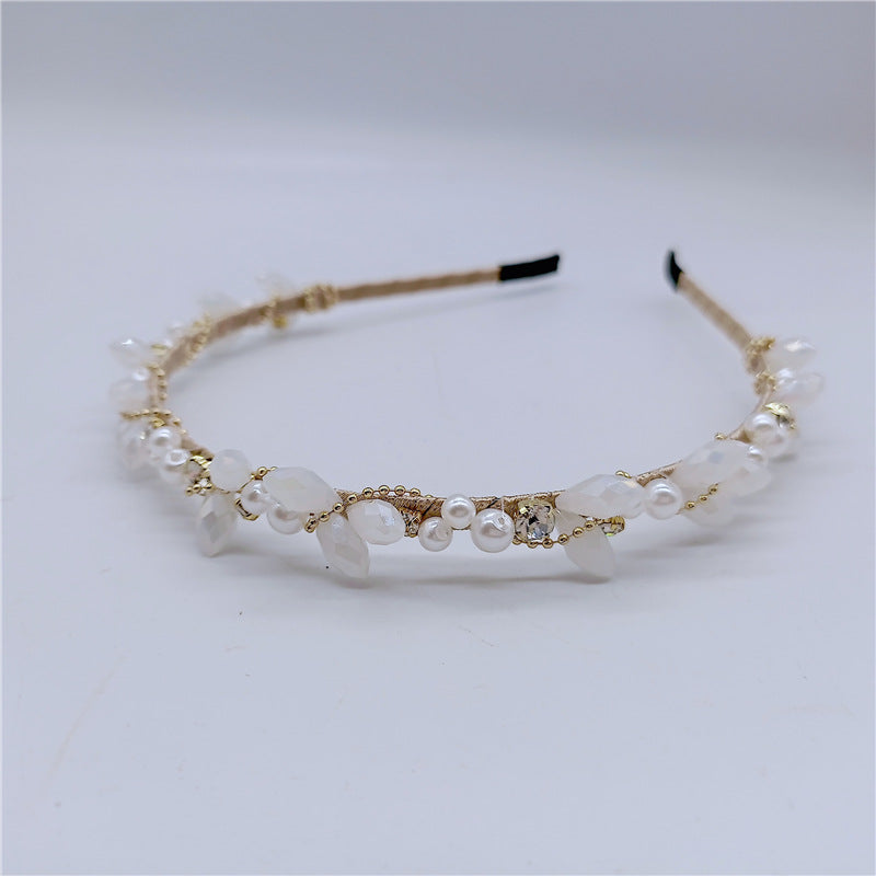 Pearl Rhinestone Hairpin Headband - Multiple Colors