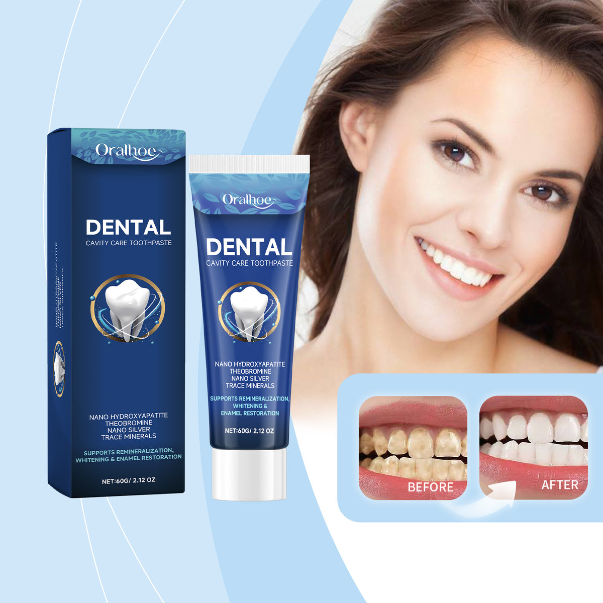 Hydroxyapatite Toothpaste 60g - Enamel Repair & Sensitivity Relief