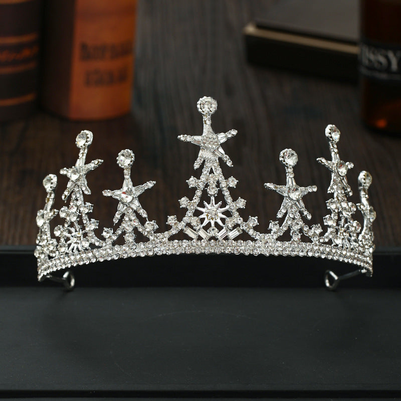 Silver Crystal Bridal Crown Hair Ornament