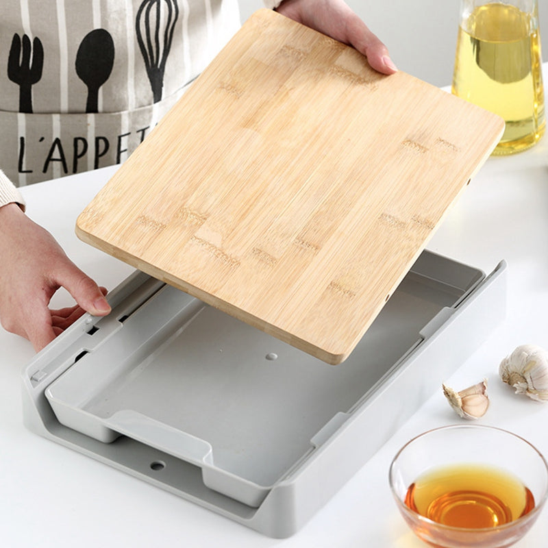 Creative Fruit Cutting Board Set - Grey Bamboo Kitchen Accessory