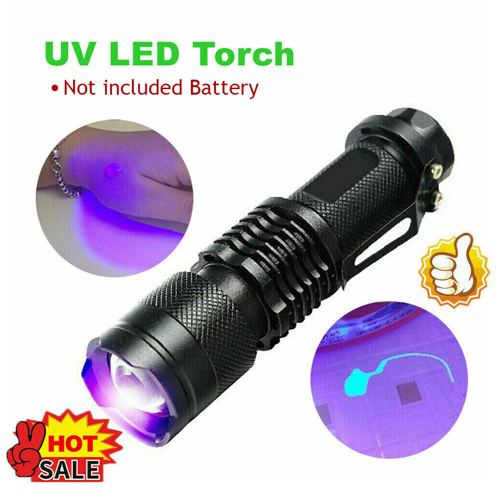 Mini UV Flashlight Blacklight 395nm Handheld Inspection Torch for Stains & Scorpions