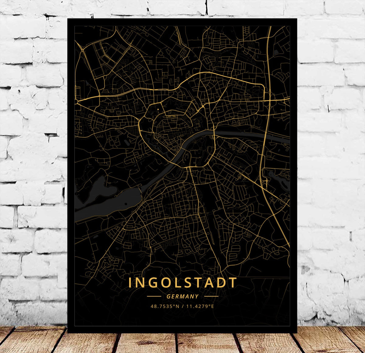 Modern Landscape Decorative Canvas Wall Art for Living Room - Flensburg Germany