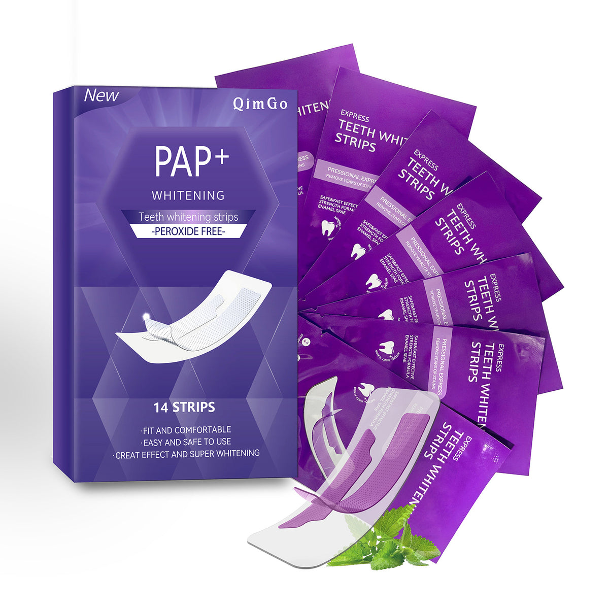 Whitening Teeth Strips - Purple Mint Flavor