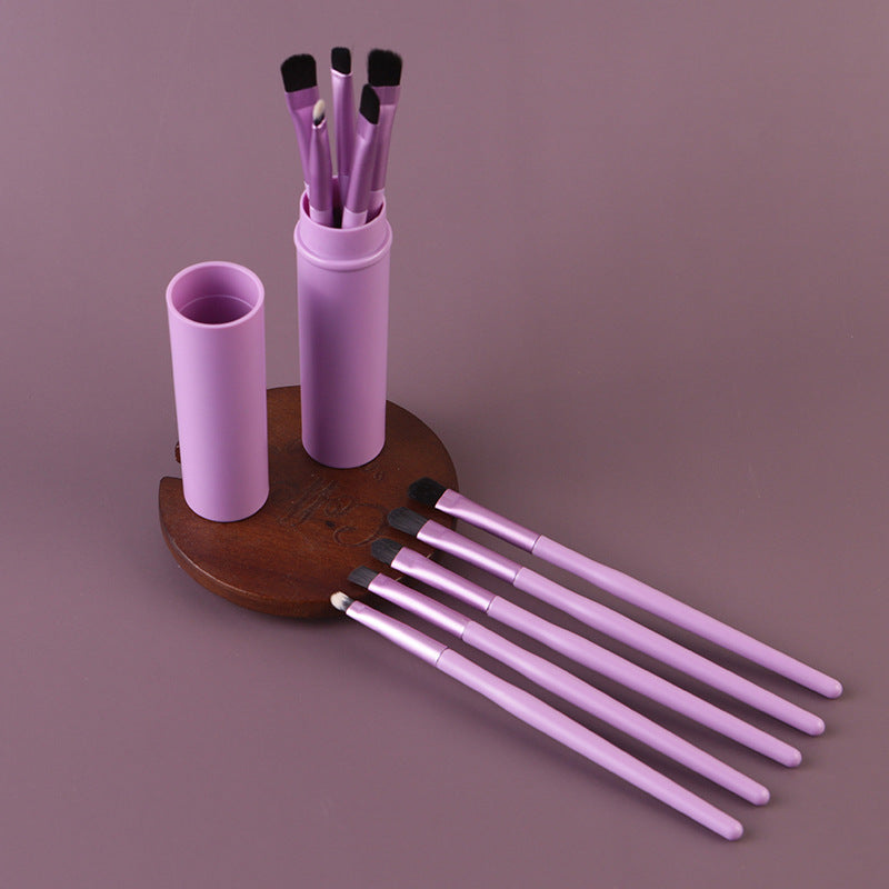 Mini No. 8 Makeup Brush Set - Assorted Styles, 8-Piece Portable Cosmetic Tools