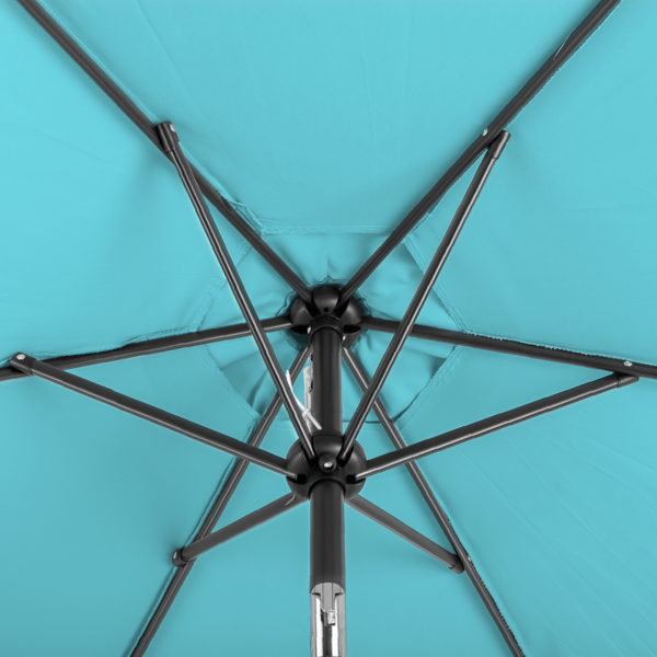 9ft Patio Umbrella - Sky Blue Outdoor Market Umbrella with Tilt & Crank