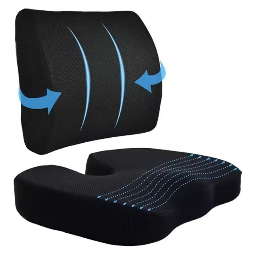 Office Seat Cushion Memory Foam Breathable Mesh & Velvet Options