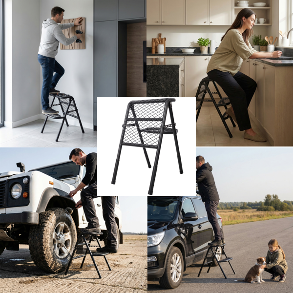 Foldable SUV Tire Ladder - Adjustable Vehicle Access Step for Truck & Offroad