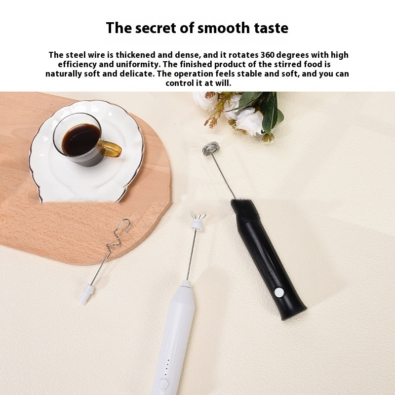Multifunctional Electric Milk Frother with Wireless Charging - Modern Kitchen Accessory