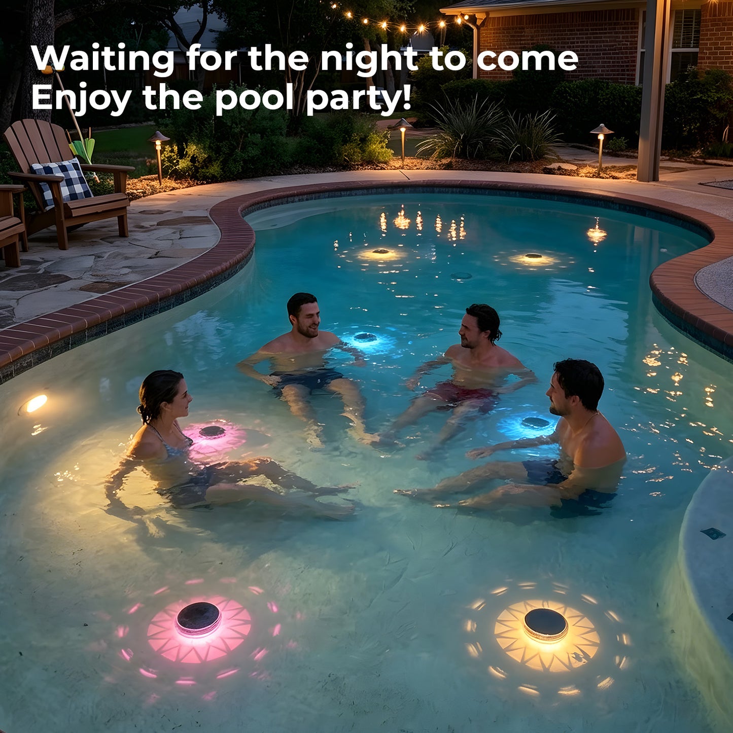 Floating Solar Pool Light with Remote Control - 12 Color Modes Waterproof LED Lamp