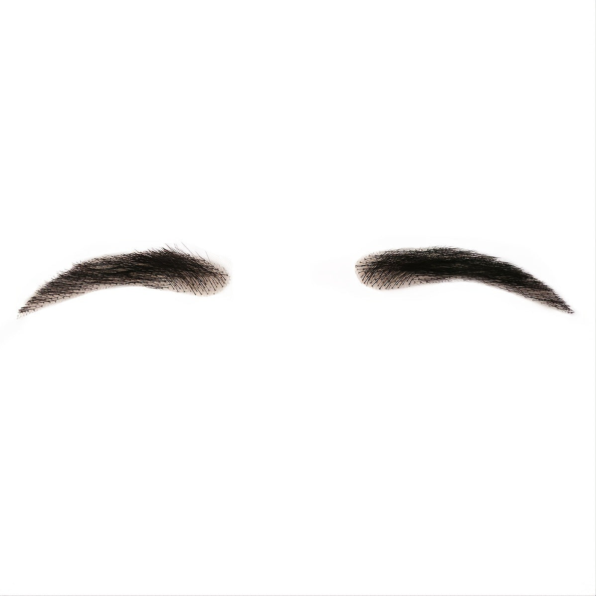 Real Human Hair False Eyebrows Set - Hand-Knotted Lace Wig for Makeup