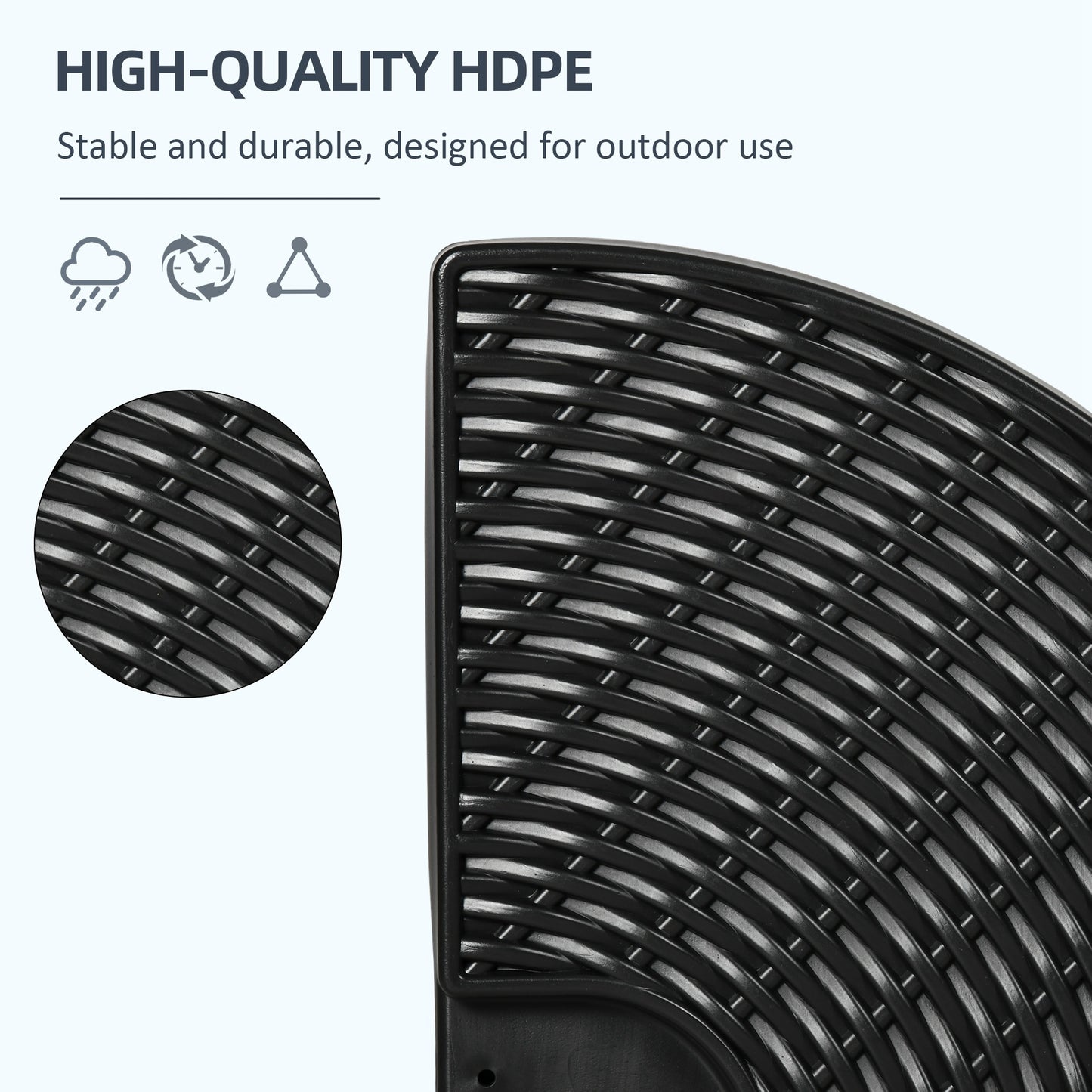 Patio Umbrella Base Weights - 4-Piece Sand or Water Filled, Black