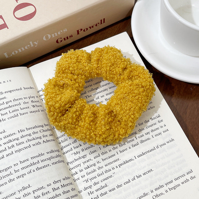 Cute Plush Elastic Hair Scrunchie - Soft Large Intestine Style Hair Band