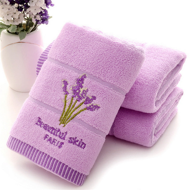 Lavender Scented Cotton Towel Set - 34x74cm Home Bathroom Decor