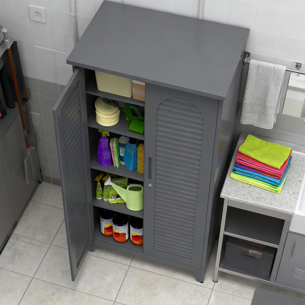 73'' Tall Metal Tool Storage Cabinet - Slate Steel Organizer