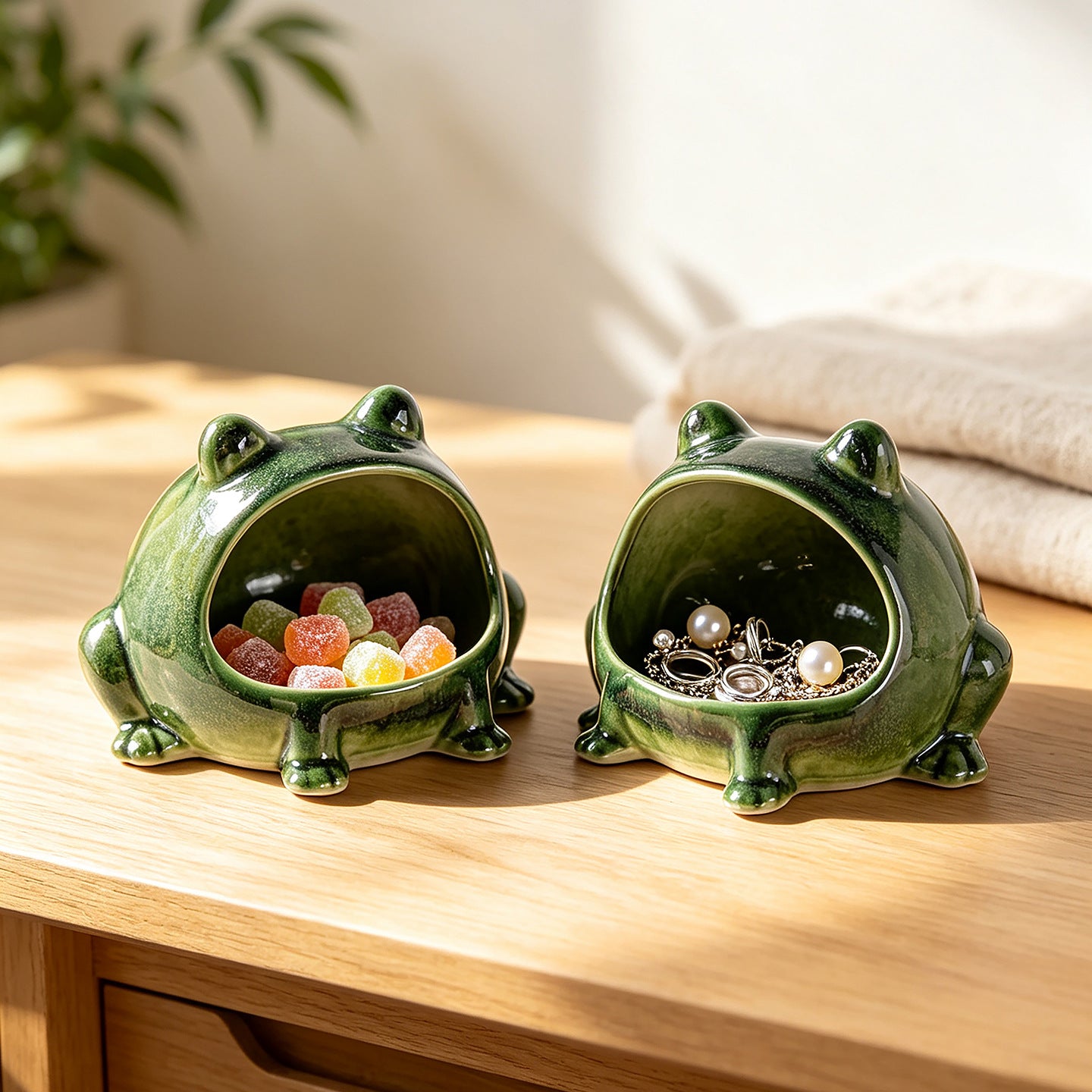 Decorative Ceramic Storage Jar for Kitchen and Home - Irregular Shape, 501-800ml