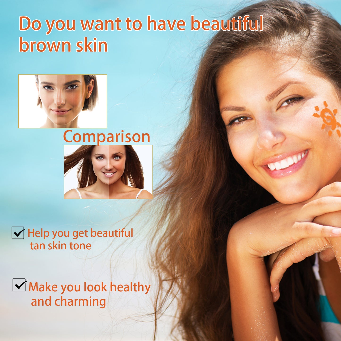 Natural Tanning Gel with Shea & Carrot Oil - Fast Absorbing Body Bronzer