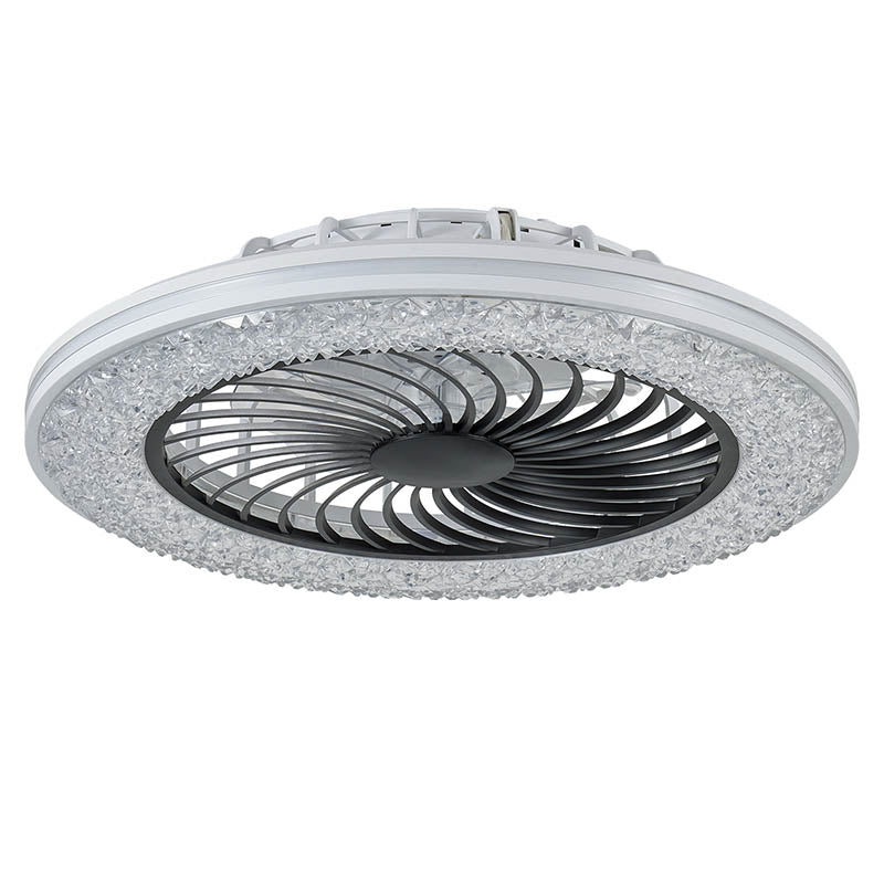 23 Inch Enclosed LED Ceiling Fan with RGB Lights & 6 Speed Settings