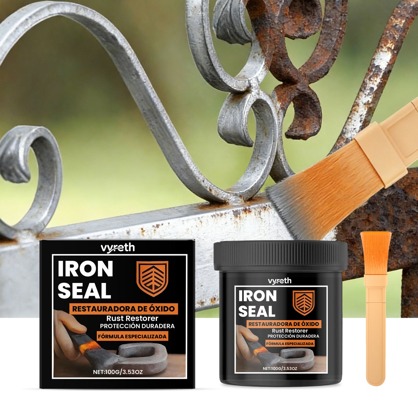Rust Repair Paint 100g with Brush - Corrosion Restoration Coating