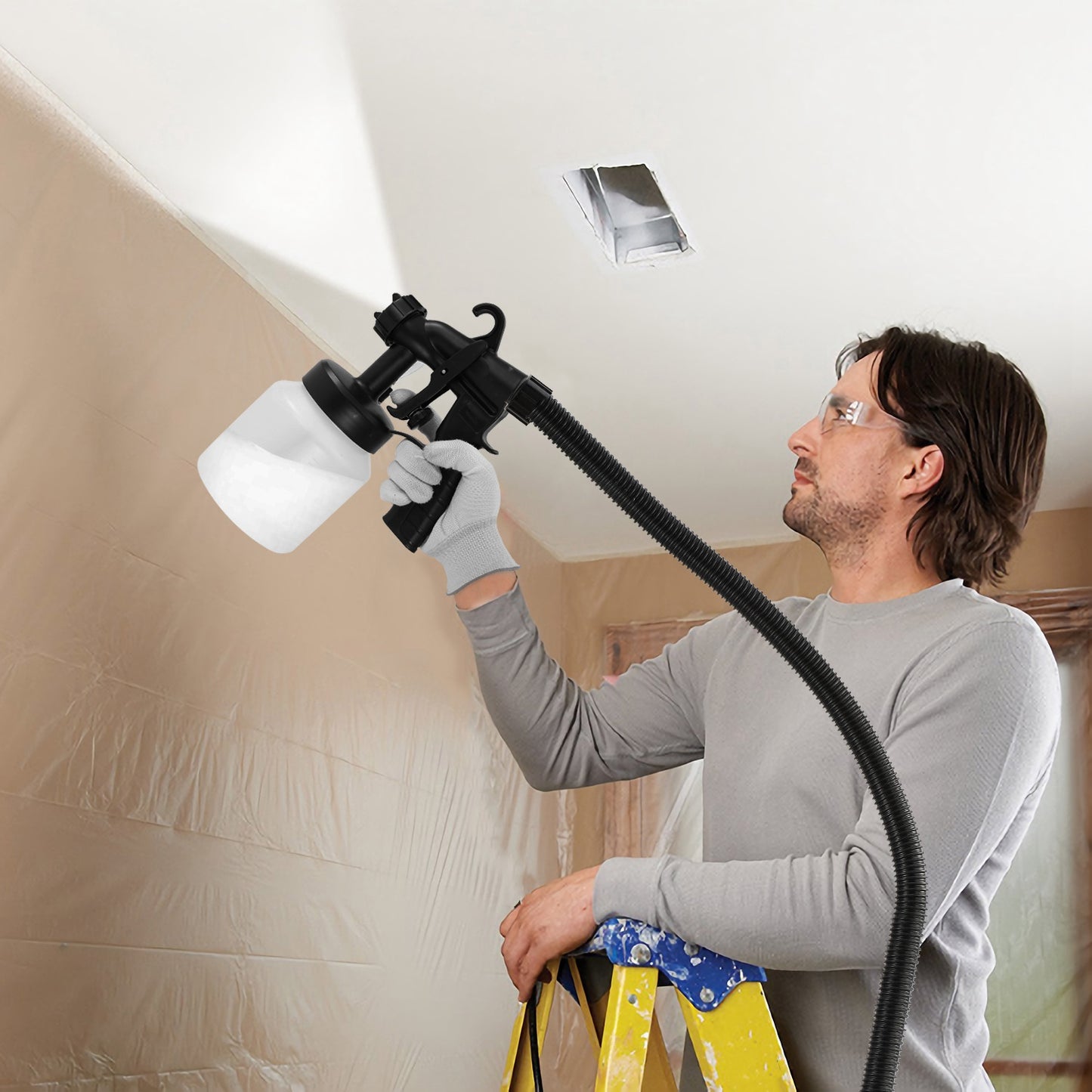 800ML Paint Sprayer with HVLP System for Interior and Exterior Painting