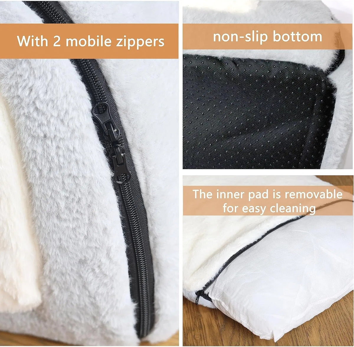 Foldable Indoor Cat Bed with Anti-Slip Water-Resistant Bottom - Cozy Pet House