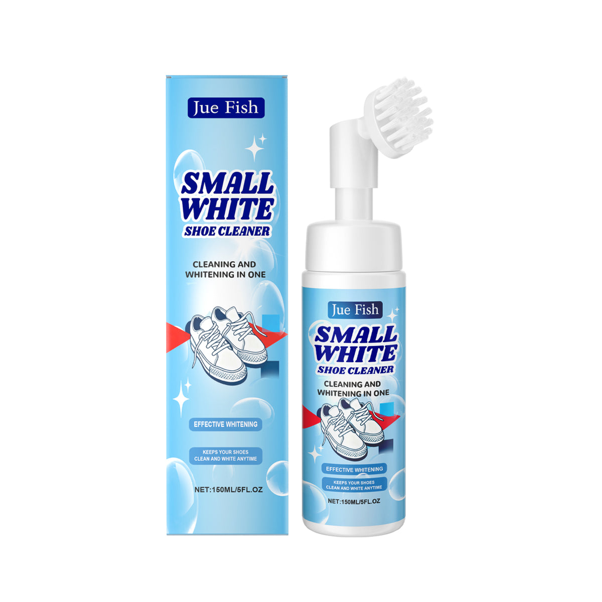 White Shoe Cleaning Foam 150ml for Daily Stains - Gentle & Easy to Use
