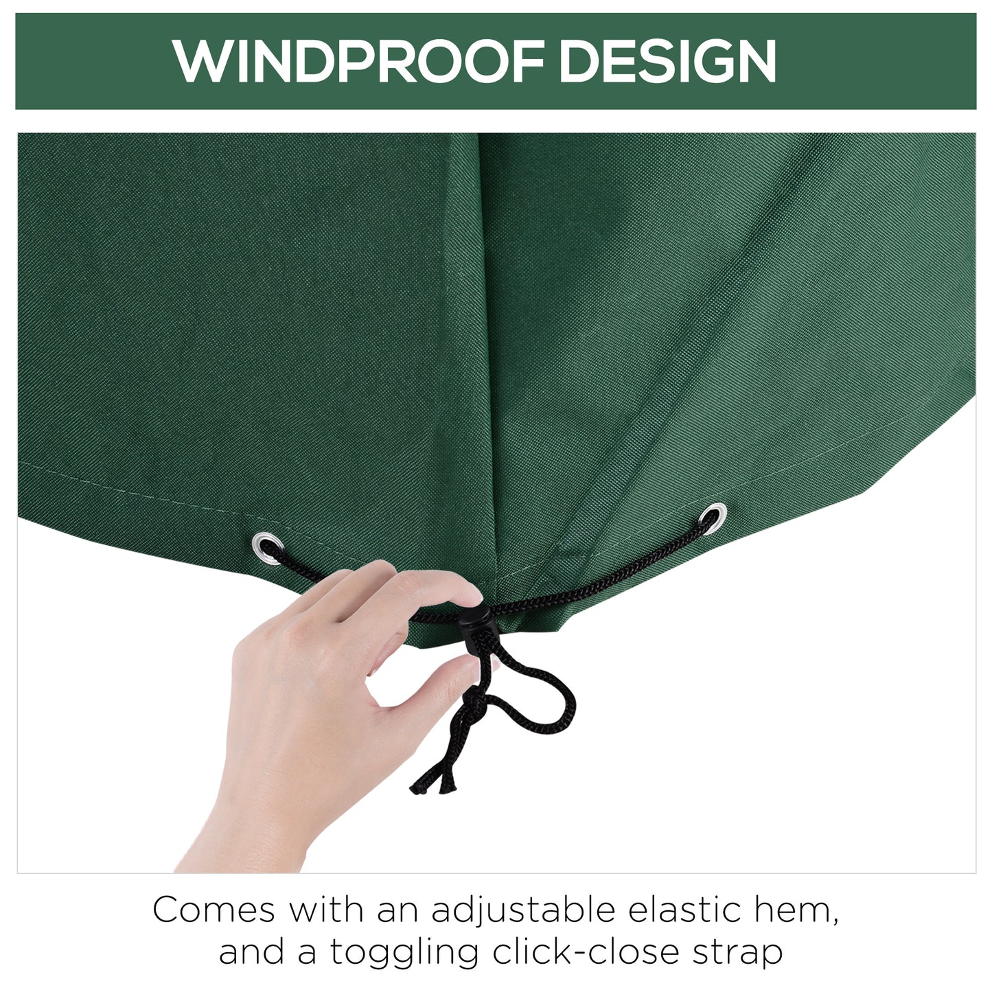Heavy Duty Waterproof Outdoor Sectional Sofa Cover - Dark Green