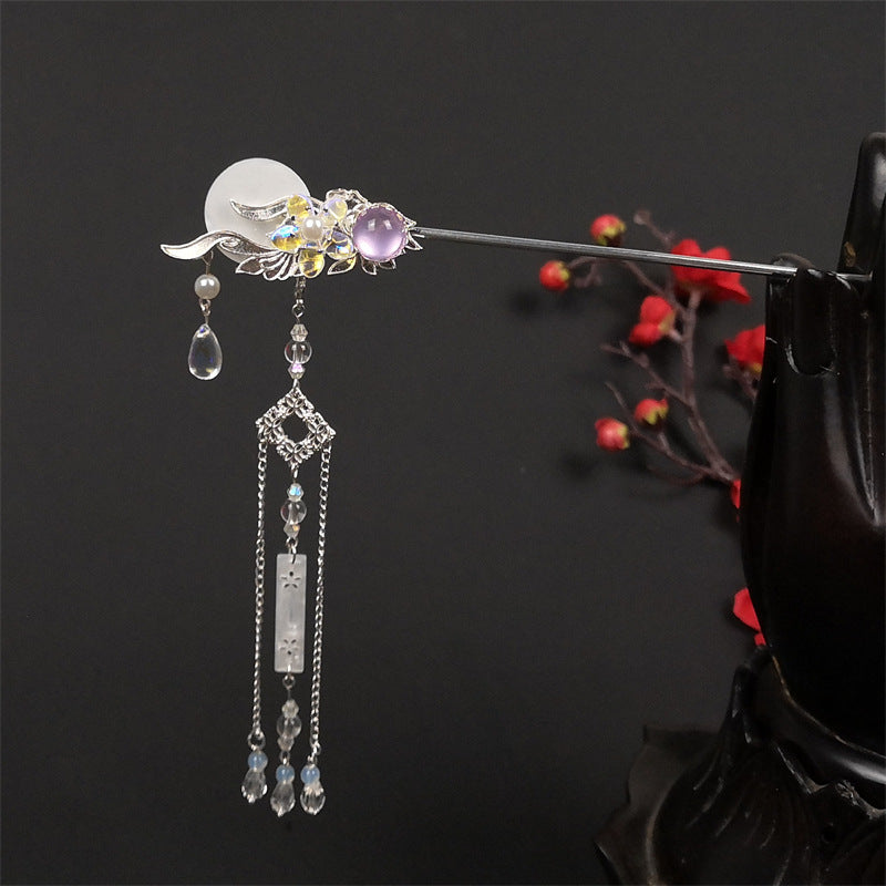 Elegant Metal Flower Hairpin - Handmade Antique Style Hair Accessory