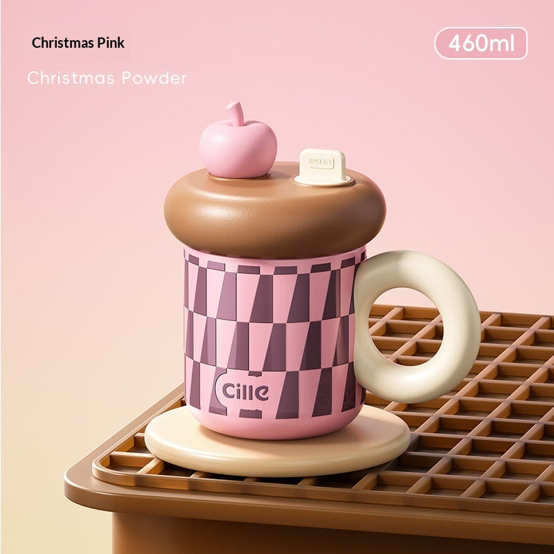 Girls Insulated Snow-Topped Mug with Straw - 460ml Varieties