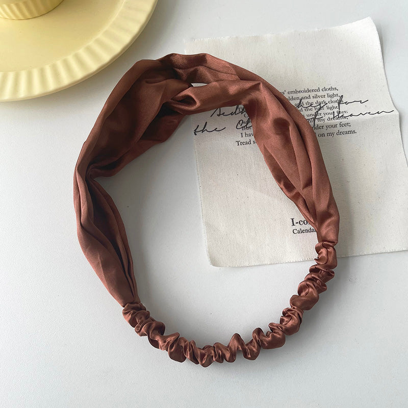 All-Match Satin Headband with Wide Side Hair Accessory - Multiple Colors