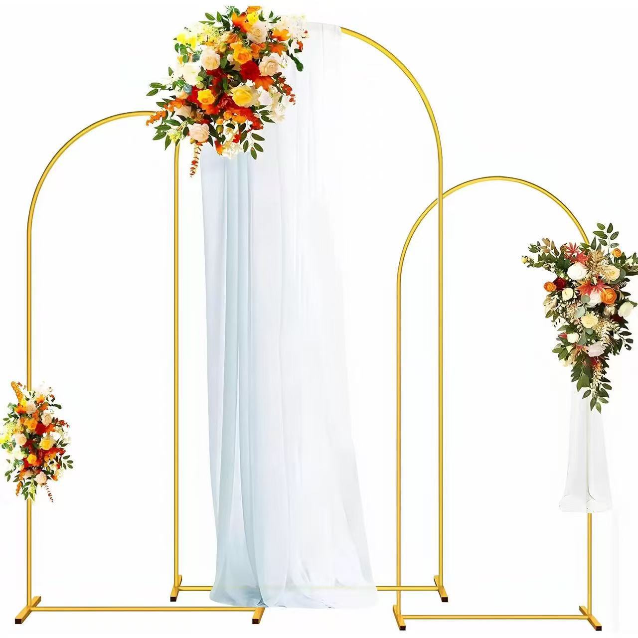 Wedding Metal Balloon Arch Stand with 3 Supports for Event Decoration