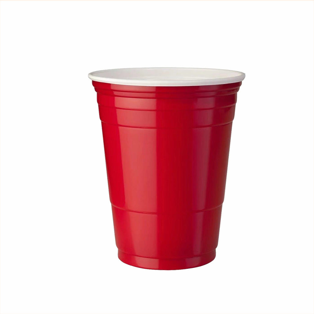 450ml Red Beer Pong Plastic Cups Set with 4 Balls - Party Supplies