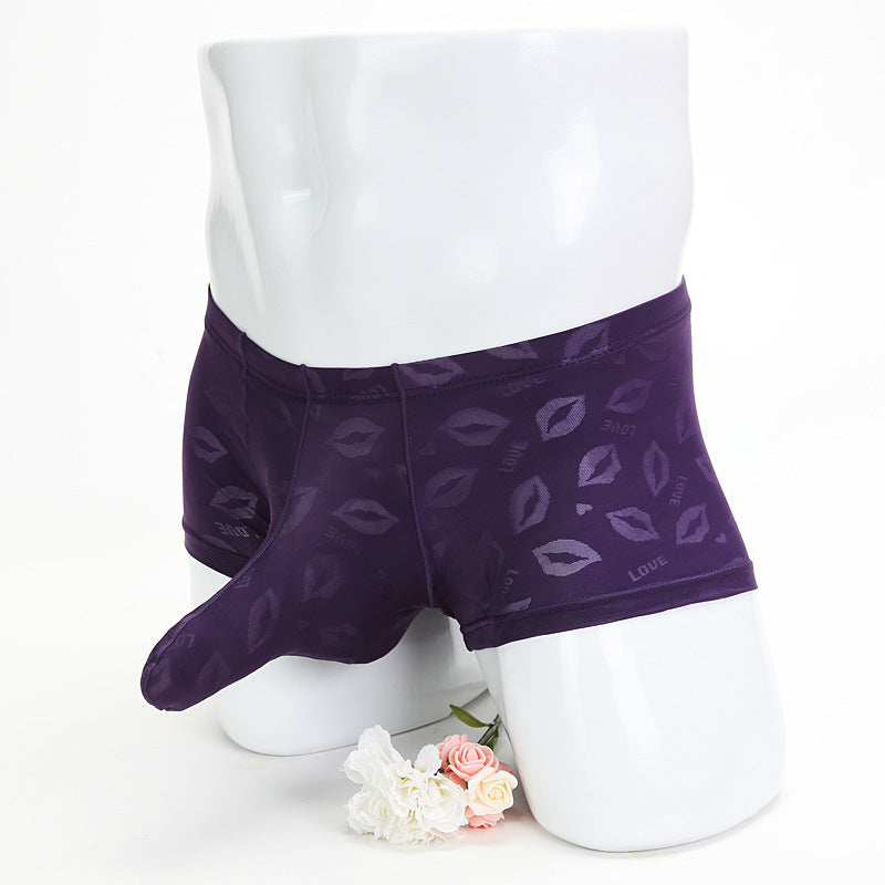 Men's Breathable Ice Silk Briefs - Sexy Middle Waist Underwear for Men