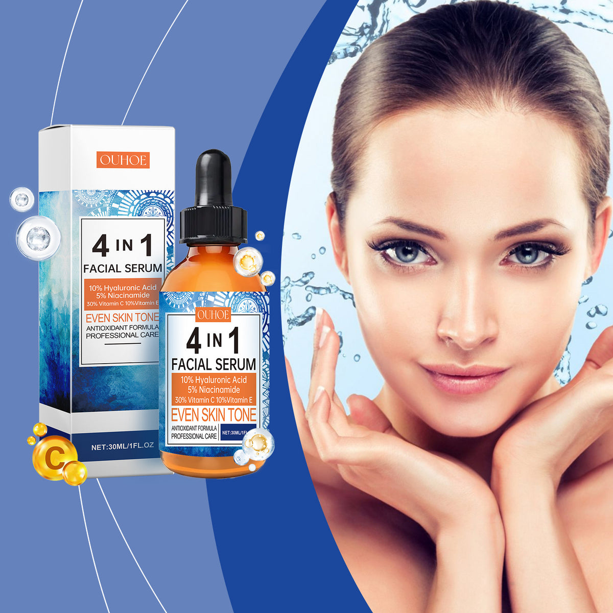 Facial Serum for Skin Elasticity - 30ml Anti-Aging Skin Care