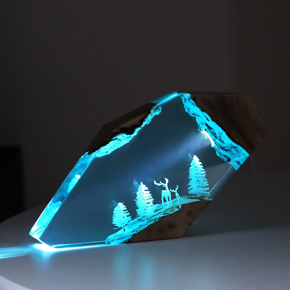 Wooden Shipwreck Octopus Night Light - Desktop Art Decoration Gift