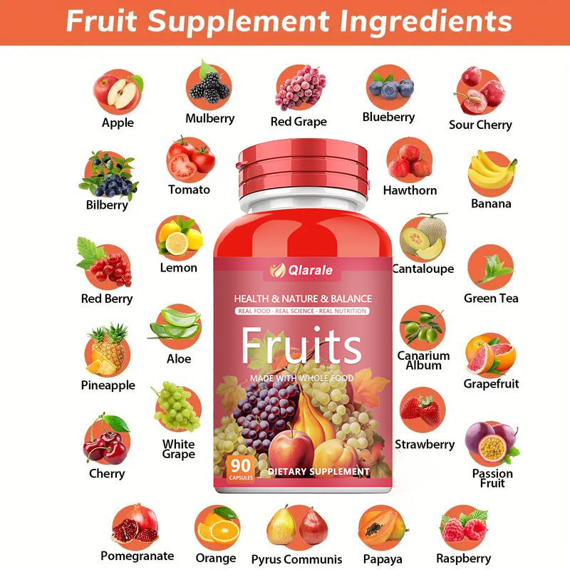 Whole Food Fruits & Vegetables Supplement - 90 Capsules (30 Servings)