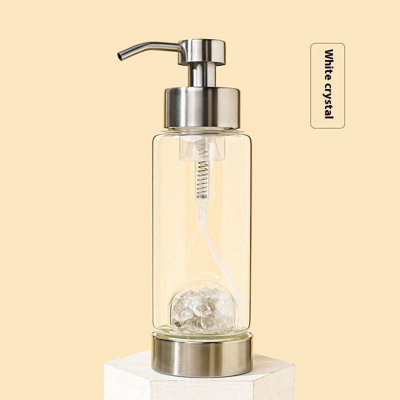 Natural Crystal Gravel Glass Bottle for Home & Garden Storage