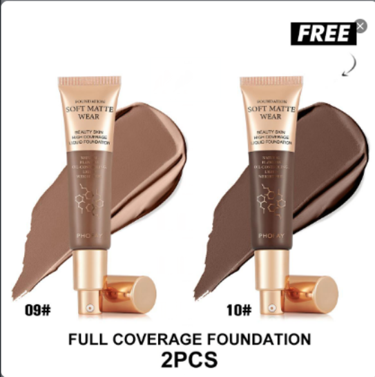Full Coverage Liquid Foundation - Lightweight Oil-Controlling Makeup