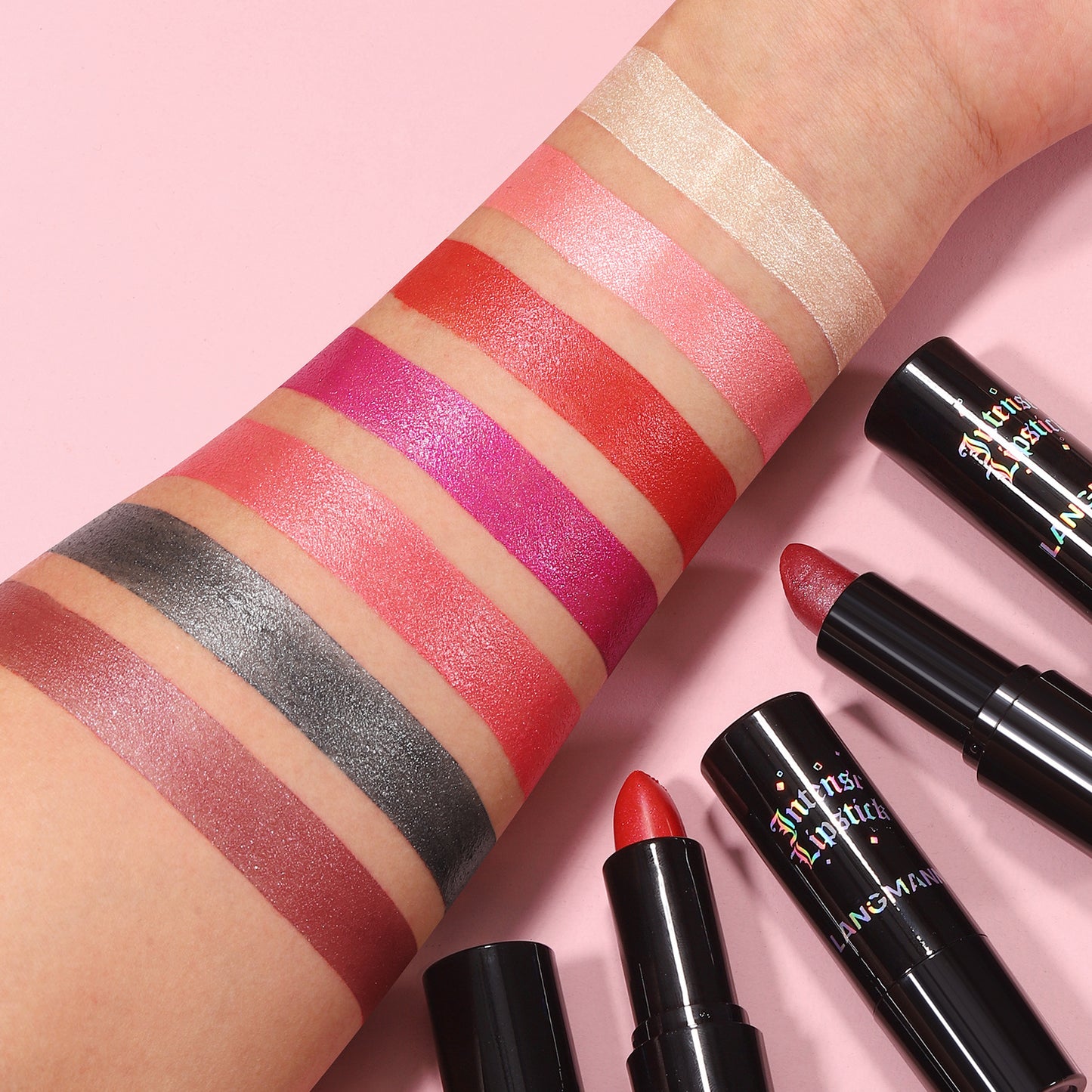 Multicolor Gothic Style Pearl Lipstick for Lips & Cheeks - Dual-Use Makeup