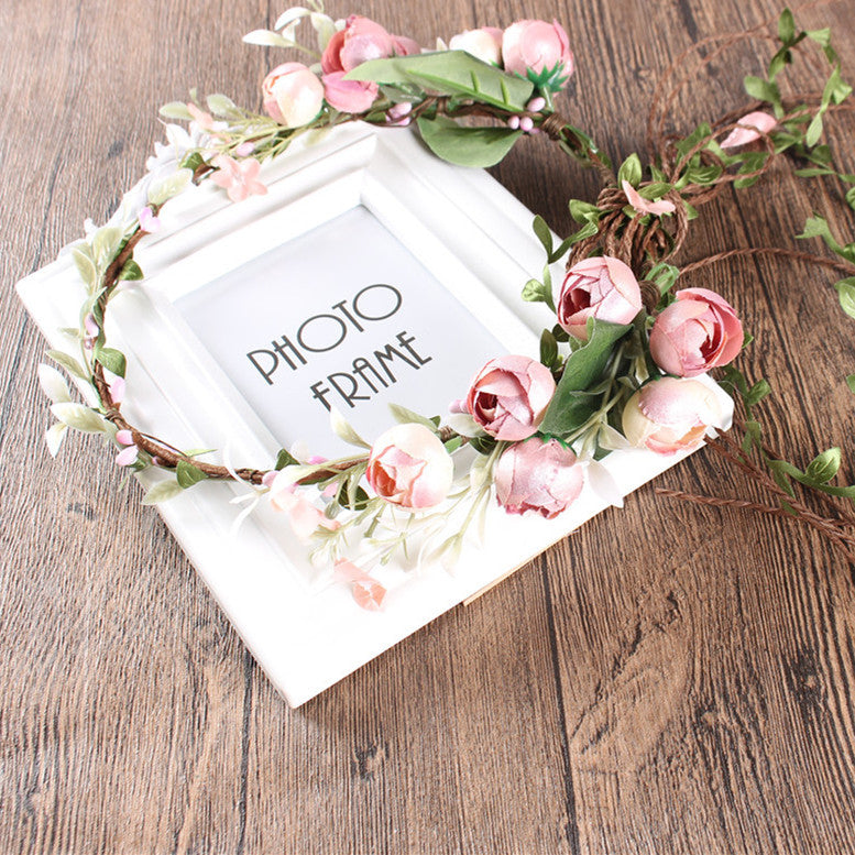 Seaside Flower Wreath Headband for Holiday & Party Decor