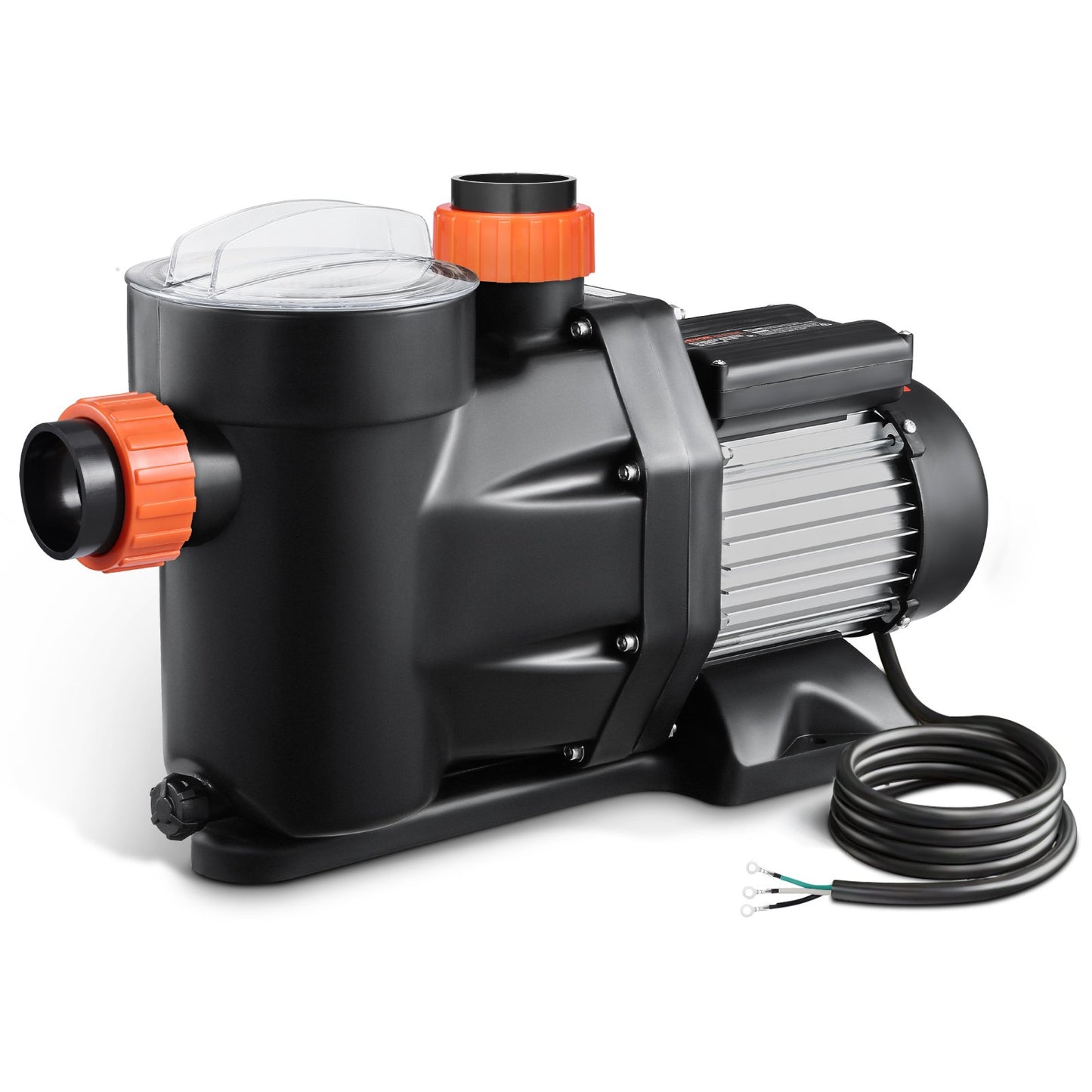 2 HP Above Ground Pool Pump - Single Speed 122 GPM 3450 RPM 220V Black
