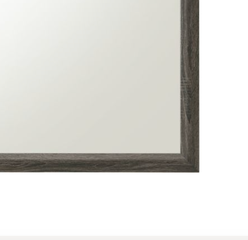 Weathered Gray Finish Mirror - Rectangular Design