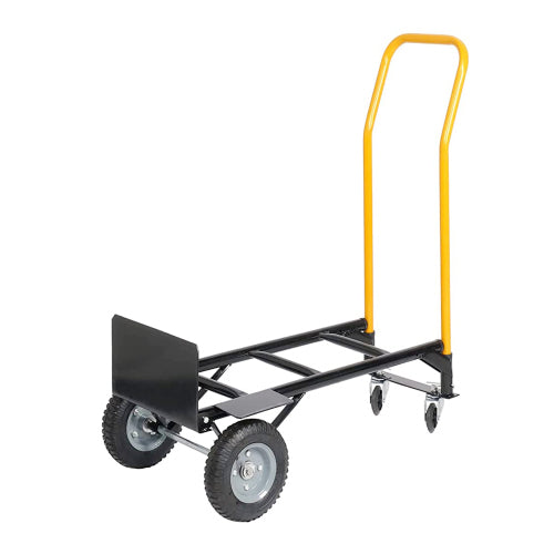 Heavy Duty Dual Purpose Hand Truck & Platform Cart - Black